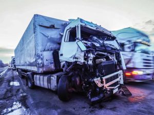 Picture of a truck after an accident