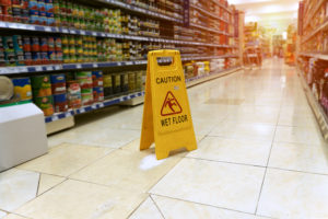 slip and fall accident hazard sign